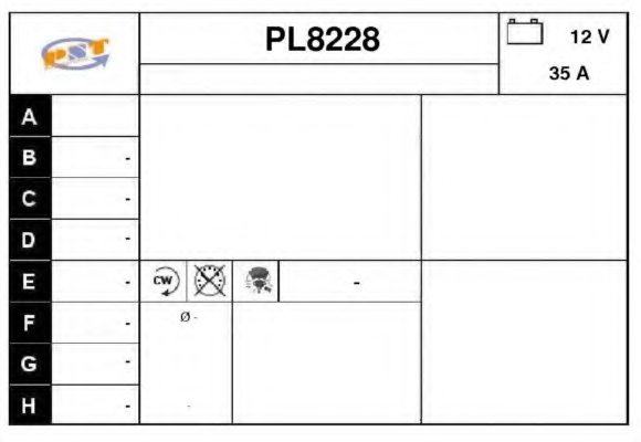 SNRA PL8228 Alternator